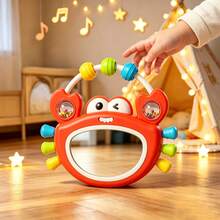 Juguetes de sonajero de cangrejo musical con luces, recuerdos para niños, calmante para el sueño del bebé, juguete de espejo para tiempo de barriga, desarrollo de agarre del bebé, regalo para recién nacidos para Pascua, Navidad, cumpleaños, artículos para bebés para niños y niñas - HLX224A - Ver 12