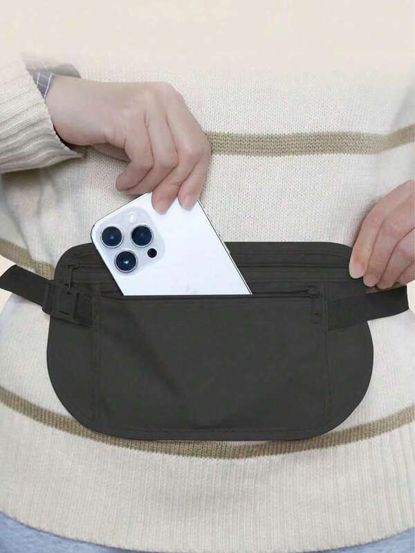 8pcs Creative Fashion Invisible Waist Bag, Anti-Theft Ultra-Thin Waterproof, Suitable For Daily Sports, Running, Hiking, Climbing And Cycling, Travel Essential