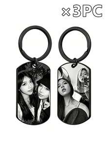 Llavero de metal personalizable, impreso con tu foto y texto, 4 estilos y 4 colores disponibles, paquete de 1 pieza, 3 piezas o 5 piezas. Perfecto como llavero, decoración de mochila, regalo de cumpleaños, regalo de aniversario y regalo del Día de San Valentín. - Multicolor - Ver 59
