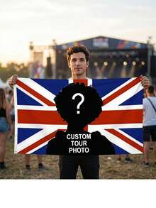 Custom Photo Flag Tapestry Personalized National Banner For Concert Tour Support Home Living Room Wall Decor Gift, Aesthetic Home - U.K. - View 4