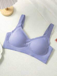 3pcs/Pack Minimalist Comfortable Sports Bra For Women, Anti-Sagging, Solid Color, Wireless - Multicolor - View 4