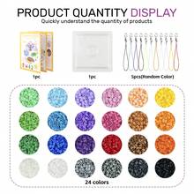 50g/160g - 2,6mm Mehrfarbiges Bügelperlen-Set mit Werkzeugen und Anhängern, DIY kreative tägliche handgemachte Anhänger, Bügelperlen 3D Pixel Puzzle kreatives Geschenk - buchstabiere Doudou - Übersicht 7