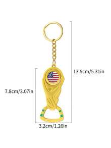 1pc 2026 World Cup Bottle Opener, Customized Fan Souvenir, Multifunctional Keychain, High-Quality Design - View 11