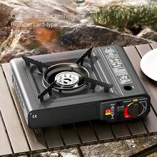 Portable Butane Gas Camping Stove, Single Burner, Windproof Design, Piezo Ignition, Carrying Case Included, Ideal For Camping, Hiking, Picnic, RV, Outdoor Cooking, BBQ, Hot Pot, Backyard Cooker, Garden Appliance - Black - View 2