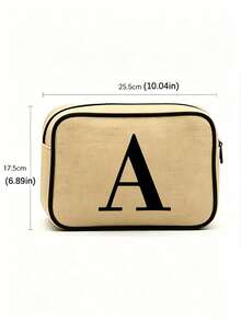 Bolsa de Linho Amarela de Grande Capacidade com Zíper, Bolsa de Armazenamento Multiuso com Acabamento Preto, Bolsa de Higiene Pessoal Diária/Viagem Adequada para Deslocamento, Volta às Aulas, Viagem, Piquenique, Camping, Aventura ao Ar Livre e Mais, Presente do Dia do Professor, Presente de Formatura, Acessório de Casamento, Presente de Aniversário - Multicolorido - Visão 7