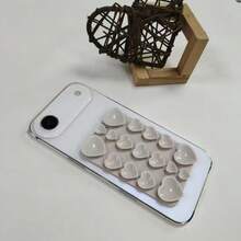 4pcsCute Pink And White Silicone Suction Cup Heart-Shaped Soft Silicone Phone Case, Korean Version Dopamine Heart-Shaped Design, With Suction Cup Holder, Soft Silicone Back Cover, Compatible With IPhone 17 Pro Max 16 15 13 12 11 Pro Max Plus - View 10