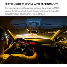 Dash Cam Front And Rear, 1080P Dashcam With 4'' Touchscreen, Dual Car Camera Dash Cam With 32GB SD Card,Super Night Vision,WDR,Parking Monitor,G-Sensor,Loop Recording,Max 512GB - A-32GB - View 3