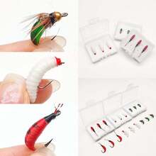 Mồi câu ruồi giả câu cá Fly Fishing - Combo 3 hộp (tổng 9 con ruồi), mồi nymph, ruồi ướt câu cá hồi/cá vược/cá chép, mồi nhử câu cá kèm hộp đựng ruồi - Nhiều màu - Xem 5