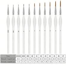 6/11pcs Precision Paint Brush Set - Fine Tip, Micro And Detail Brushes, Suitable For Models, Face Painting And Art Supplies, Back To School, Stationery(Some Brushes May Have Printing, Which Is An Unavoidable Craft Process And Does Not Affect The Use Of The Brushes) - Sets - View 4