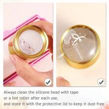 Estampador de uas de silicona, herramienta desmontable 2 en 1 con raspador para esmalte en gel y manicura francesa, suministros para salones de manicura. - inicial - Ver 6