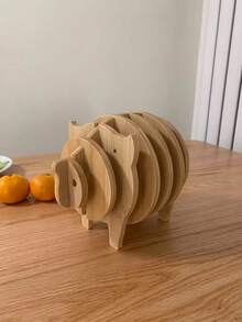 防滑桌面保護墊 3D動物造型耐熱木塊桌墊 高溫耐受 3D大象造型竹製杯墊附托盤 適用於熱盤與廚房裝飾 動物圖案杯墊 適合咖啡/茶杯 客廳與餐廳必備 - 3D動物竹墊 - 查看 15