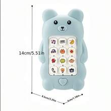 Baby Toy Phone, Cute Bear Music Learning Phone With Light And Sound Effects, Toddler Interactive Educational Toy, Multi-Function Early Education Toy, Colorful Buttons + Colorful Lights + Pleasant Music, And Durable Gift For Babies (Batteries Not Included) - Multicolor - View 3