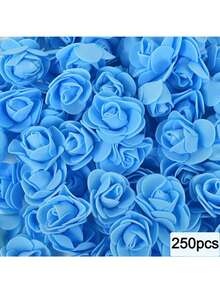 250pcs Artificial Foam Rose Flower Heads, Maintenance-Free, Suitable For Wedding Decoration, Table Centerpiece, Room Decor, Home Living Room Ornament, Autumn Decoration, Cake Dessert DIY, Best Choice For Birthday And Holiday Gifts - Multicolor - View 8