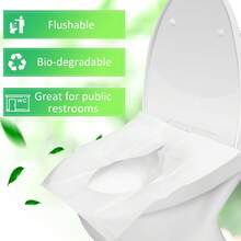 Adult Disposable Flushable Toilet Seat Covers, Hygienic And Practical, Suitable For Hotels, Flights, Road Trips, Camping, Lightweight And Portable, Can Be Placed In Toiletry Bag, Makeup Bag, Backpack, Suitable For Travel, Business Trips, Daily Use - Multicolor - View 5