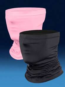 1pc/2pcs/3pcs Unisex Solid Color Versatile Sports Breathable Sun Protection Mask Elastic Sweat-Absorbing Balaclava, Suitable For Daily Outings, Hiking, Climbing, Etc. - Multicolor - View 15