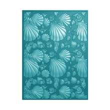 1 pieza Carpeta con relieve 3D, Suministros para scrapbooking DIY, Carpeta de plástico con relieve de patrón de concha, Adecuada para hacer tarjetas, scrapbooking y otras manualidades de papel - Multicolor - Ver 7
