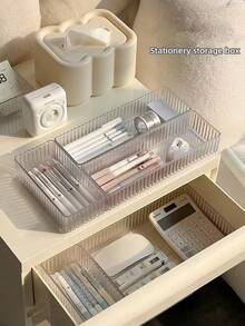 10/9/7/6/4/1 Pc Clear Cosmetic Drawer Organizer, For Vanity, With 5 Different Sizes Clear Plastic Drawer Organizers, Makeup Display Case, Classified Storage Container, Suitable For Placement On Dressing Tables, - Transparent - View 4