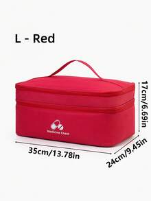 1pc Red, Navy Blue, Gray, Green Portable Double-Layer First Aid Kit, Epidemic Prevention And Health Kit, Household Life Saving Kit, Outdoor Emergency Epidemic Prevention And Storage Kit - Multicolor - View 21
