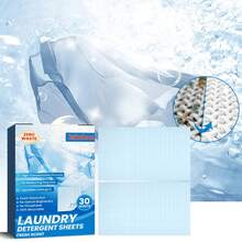 jakehoe Laundry Detergent Sheets – 30 Loads Fresh Scent – Travel Size Laundry Strips – No Measuring Required, Quick Dissolving – No Optical Brighteners, No Phosphates – Portable Packaging – Gentle On Skin, Effective On Stains - Solid State - View 3