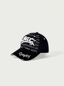Glisma 1pc Outdoor Couple Hip Hop Baseball Cap, Sun Protection Snapback Hat With BAT, GAPHY, GRAPHY Embroidery, Fashionable Casual Contrast Color Design - Multicolor - View 19