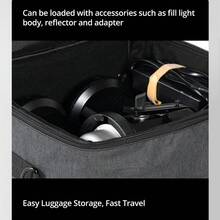 AMBITFUL PB19 Portable LED Video Light Kit Storage Bag, Photography Lighting Equipment Protective Carrying Case With Handle And Shoulder Strap - View 8