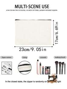 Bolsa de almacenamiento de patrones para máquina de coser, bolsa multifuncional con cremallera para herramientas de costura & brochas de maquillaje, organizador portátil, accesorio imprescindible para la vuelta al colegio - Multicolor - Ver 6
