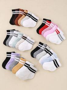 10 Pairs Random Style Baby Socks, Sports Striped Football Pattern, World Cup Theme, Baby Supplies, Baby Accessories, Boys Socks - Multicolor - View 7