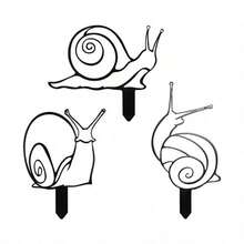1pc Outdoor Metal Iron Snail Decoration, Garden Yard Balcony Flower Pot Stake - A - View 9