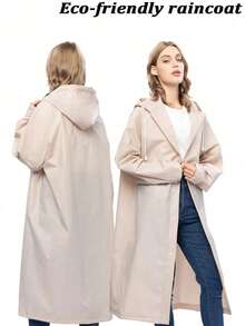 Unisex Hooded Raincoat, Long EVA Neutral Raincoat, Portable Quick-Drying, Lightweight And Easy To Carry, Suitable For Daily Commute And Travel. Thickened Waterproof Design, Waterproof, Windproof, Quick-Drying, Breathable, Ideal Choice For Cycling, Hiking And Outdoor Exploration, Rainy Season Essential, Beach/Travel/Vacation Essential. - Multicolor - View 7