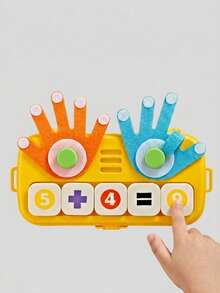 Tactile Finger Counting Math Toy Suitable For Toddlers, Montessori Board For Learning Addition And Subtraction Through Touch, Preschool Learning Activity For 3-5 Years Old, Kindergarten STEM Education Set - Multicolor - View 2