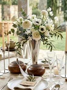 1/2 pièces Vase à fleurs en matériau fer, décoration de maison, décoration de chambre, ornement de fête et de vacances, pour la décoration de la maison, la décoration du bureau, les décorations de mariage, les accessoires du salon, peut être utilisé comme cadeau de la Saint-Valentin, cadeau de vacances, cadeau d'anniversaire et de remise de diplôme - De nombreux styles - Voir 1