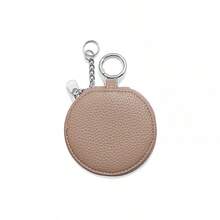 2-In-1 Earphone Mirror Case, Portable Storage Bag With Mirror, Round Bluetooth Earphone Pendant Keychain - Multicolor - View 9