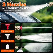 Wireless High-Pressure Washer, Portable High-Pressure Washer, High-Pressure Car Washer Equipped With 2 21V Rechargeable Batteries, A 5-Meter Hose, And 3 Nozzles, Suitable For Cleaning And Watering Cars, Patios, And Gardens - 黑色 - 查看 11