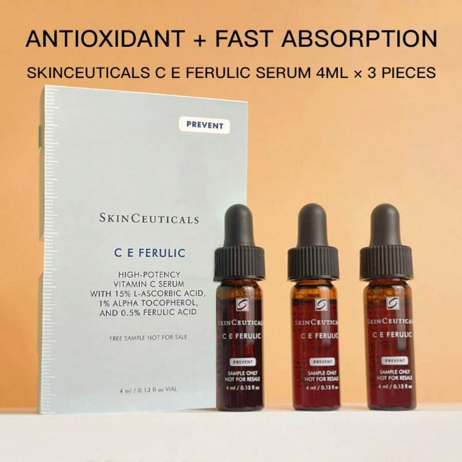 SkinCeuticals C E Ferulic Serum, 4ml * 3 Pieces | Repair & Anti-Wrinkle, Suitable For Travel, Daily Use & Office - 4ml*3 Vials - View 1
