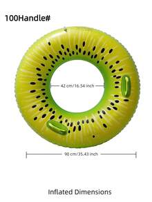 Adult Inflatable Swim Ring, Fruit Print Pool Float, Watermelon/Lemon/Lime/Orange/Kiwi/Dragon Fruit PVC Float - Kiwi Swimming Ring - View 17