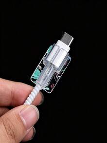 Protezione per cavo a forma di tartaruga, salvasalva-cavo trasparente anti-rottura, protezione per cavo USB con stampa oceanica per cavi di ricarica rapida - Multicolore - Visualizzare 4