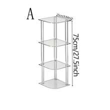 Transparent Acrylic Bookshelf, Small Space Luxury Side Table, Multifunctional Corner Storage Table - Multicolor - View 9