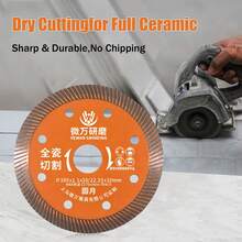 105mm Ceramic Tile Cutting Blade, Ultra-Thin Dry Cutting Saw Blade For Ceramic, Sintered Stone And Glazed Tile - 1 PCS - View 2