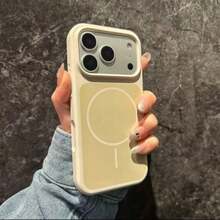 奢華亮螢光液態矽膠磁吸軟手機殼，適用於 iPhone 17 Air 16 15 14 13 12 17 Pro Max Plus - 淺黃色 - 查看 9