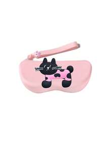 Silicone Zipper Eyeglass Case, Eyeglass Storage Bag, Cartoon Cat Letter Star Soft Silicone Patch Decoration, Waterproof Shockproof Dustproof Protection, With Lanyard Portable Eyeglass Bag, Suitable For Sunglasses, Nearsighted Glasses, Reading Glasses, Travel Outdoor Daily Storage Organizer Box, Graduation Season Back To School Season Gift, Holiday Gift, Suitable For Daughter, Girlfriend, Wife, Student Women - Multicolor - View 13