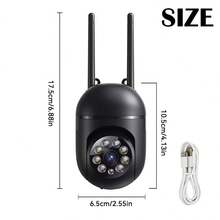 4pcs Indoor Smart Wireless WiFi Security Camera, Home Security WiFi Monitoring, Spherical Monitor, 360°PTZ Home Security Camera, No Wiring USB Powered, With 2-Way Audio, Auto Tracking, Night Vision Multi-Function Monitoring Camera, Great Choice For Home Security - Multicolor - View 10