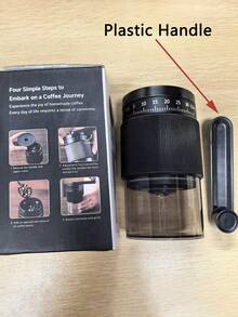 1pc Manual Coffee Grinder, Portable Hand Crank Coffee Bean Grinder, 35 Adjustable Grind Levels, Ceramic Grinding Core, Compact Portable Design With Ergonomic Handle, Durable Construction, Suitable For Espresso, French Press, Pour Over Coffee - Multicolor - View 12