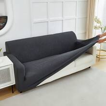 1 pieza Funda de sofá de terciopelo de maíz, funda elástica de felpa suave para sofá, resistente a arañazos de gato y pelo de mascota, protector de muebles lavable con protección completa antideslizante para 1-4 plazas para decoración del hogar - Funda de sofá de vellón de maíz - Ver 9