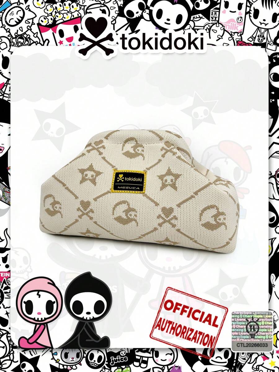 [TOKIDOKI]Cartoon IP Pattern Clutch Bag, Party Gathering Evening Bag, Daily Cosmetic Storage Bag, Foldable Portable Clasp Design, Suitable As Gift For Friends, Holiday Gift, Party Gathering - Multicolor - View 1