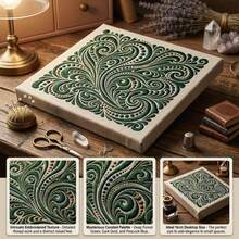 4pcs Reusable Art Pattern Stencil Set, 6 Inch Abstract Ocean Wave Rose Flower Vine Lace Pattern Painting Templates For Wall Canvas Fabric Floor Tiles Card Making, DIY Arts Crafts Home Wall Decoration Painting Supplies - Sets - View 4