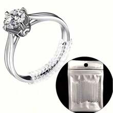 4/8/12 piezas Ajustador de tamaño de anillo invisible, Juego de ajustadores de tamaño de anillo transparente, Adecuado para anillos sueltos, Perfecto para bodas y actividades al aire libre - Ajustador de anillo - Ver 2
