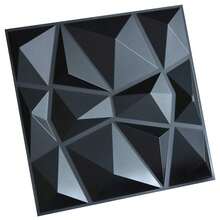Art3d 3D Wall Panel Texture 3D Wall Design, Black Diamond, 19.7 In X 19.7 In - 1PC - View 6