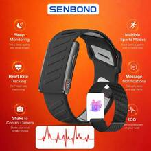 SENBONO EGC Smart Fitness Tracker Bracelet With Multiple Sport Modes, Heart Rate & Sleep Monitor, Message Notifications, Shake To Take Photo Remote Camera Control - View 10
