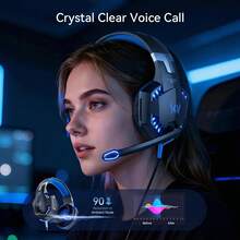 Tagry G2000 Over-Ear Gaming Headphones Wired Headset With Mic And LED Light 50mm Driver 3.5mm/USB Connection For Gaming Daily Use - View 2