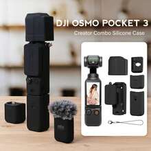 Pocket 3 矽膠保護套，高級防護全包覆套，鏡頭蓋兼容 D.JI OSMO Pocket 3，防震、防滑、防塵 天藍色 - 查看 10